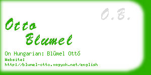 otto blumel business card