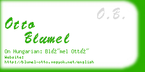 otto blumel business card